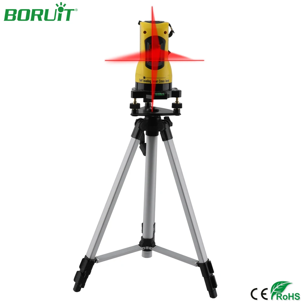 

BORUiT Self Leveling Cross Laser Level 360 Degree Rotary Vertical Horizontal Laser Line Measuring Instrument Tools Tripod Stand