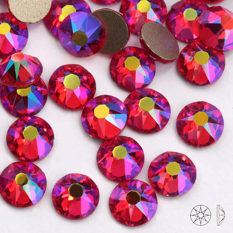 8 Big 8 Small Cut SS16 SS20 Many Colors AB Flat back DIY deco Non hotfix Rhinestones for Rhinestone & Decoration Glue On Stone 