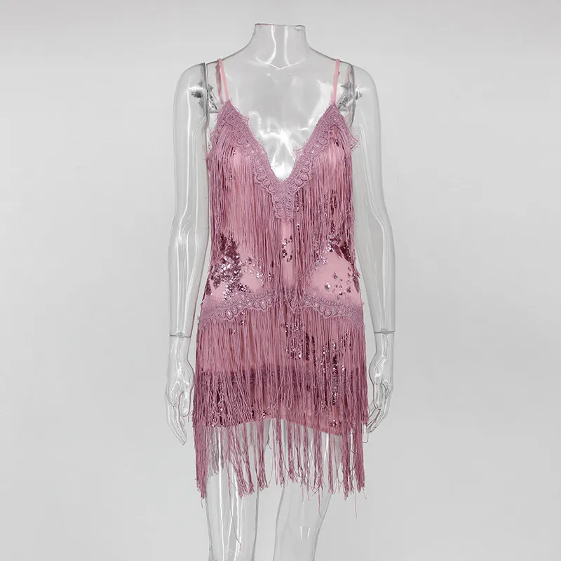 Vefinear-Sequined-Black-V-Neck-Dresses-Women-Sexy-Mini-Dress-Fringe-Tassels-Bodycon-Dress-Night-Club (2)