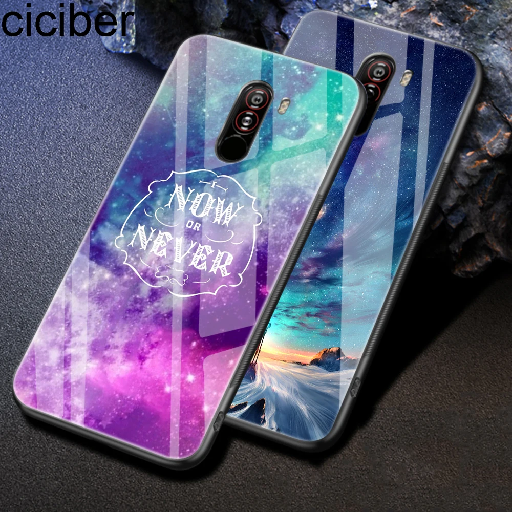 Ciciber для Xiaomi MI 9 8 6X A2 MIX 2 2S PocoPhone F1 чехлы телефонов Redmi Note 7 6 5 Pro Plus стеклянный чехол |