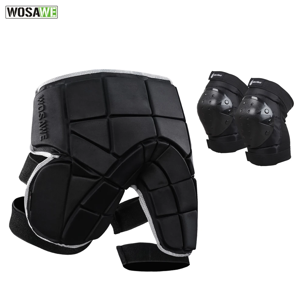 

WOSAWE Motocross Protector Hip Protector Knee Pads Protective Gear Armor set Riding Racing hip Protection Motorcycle Shorts