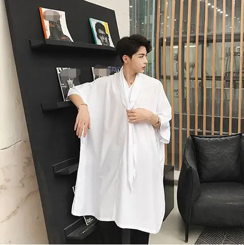 S-5XL! весной длинная версия oversize полноразмерной версией литературы чистый цвет футболки