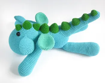 

Dragon Crochet Dinosaur Stuffed animal Amigurumi rattle