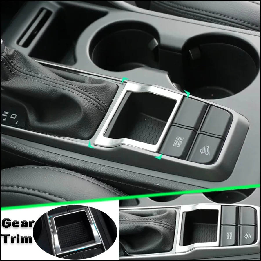 Wooeight Silver Gear Shift Trim For Hyundai Tucson 2015 2016 2017 2018 Car Interior Accessories Stainless Steel Frame Cover (3)