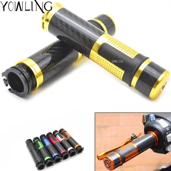

7/8" Universal Motorcycle Handlebar CNC Carbon Fiber Handle Hand Grips Bars Ends For YAMAHA R1 YZF-R6 YZF-R1M V-MAX MT-25 MT-03