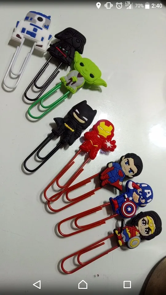 18 шт. Мститель X-men Dragon Ball Movie Mini Figure Bookmark, скрепка для бумаги для школы, учителя, канцелярские товары, канцелярские товары для детей Подарки