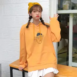 YouGeMan осень 2018 г. модная Толстовка для женщин Повседневное толстовки с капюшоном корейский Ulzzang Harajuku пуловер длинными рукавами то