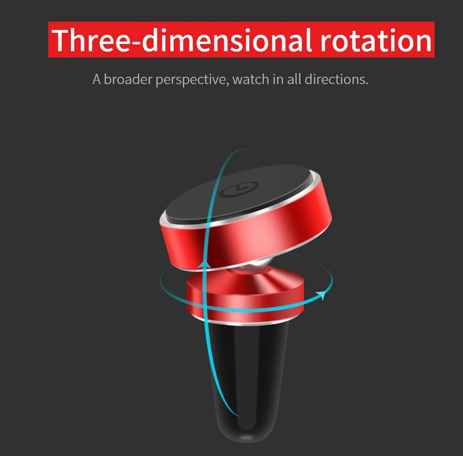 LINGCHEN магнитный автомобильный держатель для телефона на 360 градусов, держатель для мобильного телефона на вентиляционное отверстие, подставка для iPhone X 8 7 6 6S для samsung S9 S8