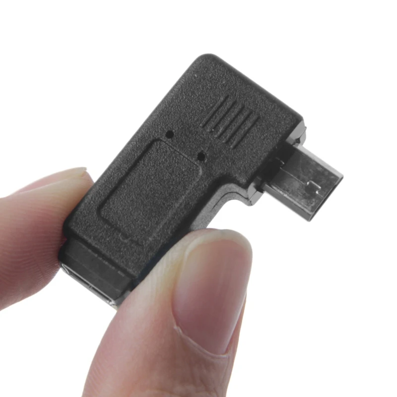 90 Degree Left Right Angled Mini USB 5pin Female to Micro USB Male Data Sync Adapter 5