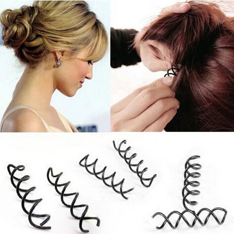 

20pcs/lot New Fashion Black Spiral Barrette Spin Screw Hairpin Hair Twist Tools for Wedding Wholesale