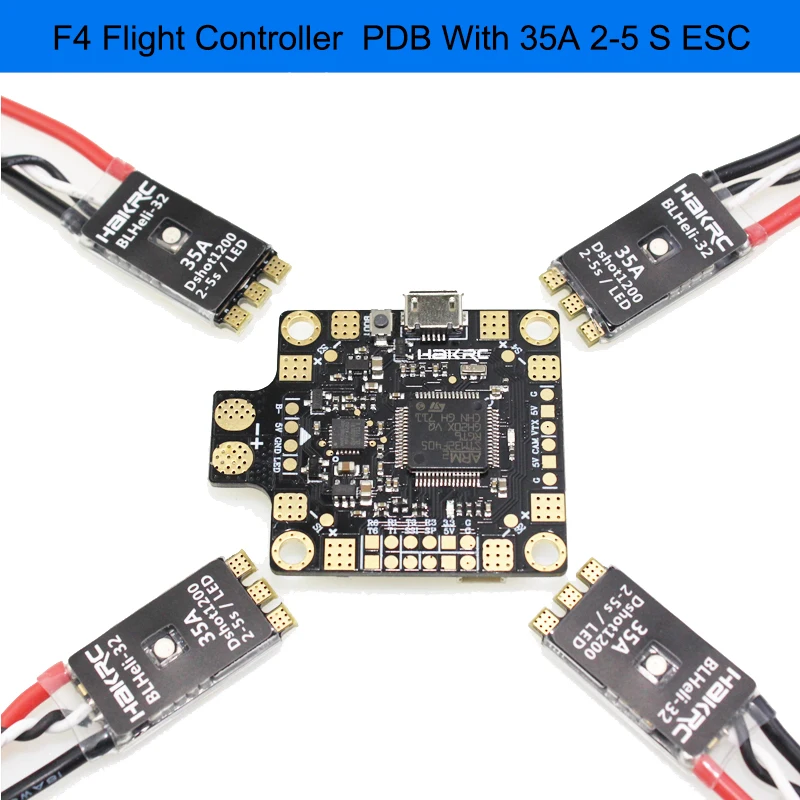 F4 Контроллер полета OSD интегрированный PDB 4 PcsBLHeli_32 Bit 35A 2-5 S ESC встроенный светодиодный для FPV Quadcopter RC