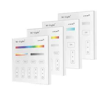 

Mi Light T1 T2 T3 T4 4-Zone Smart Panel Remote Controller For Brightness Dimming CCT Adjust RGB/RGBW RGB+CCT LED Bulbs / Strips