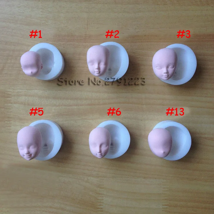 4 Kinds Of Human Face Shape Silicone Cake Mold Baking Mould For Candy Clay Choco 
