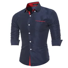 Мужская одежда, рубашки с длинным рукавом, модная блузка, топы, camisa masculina, мужские рубашки, облегающие, в горошек, d90622