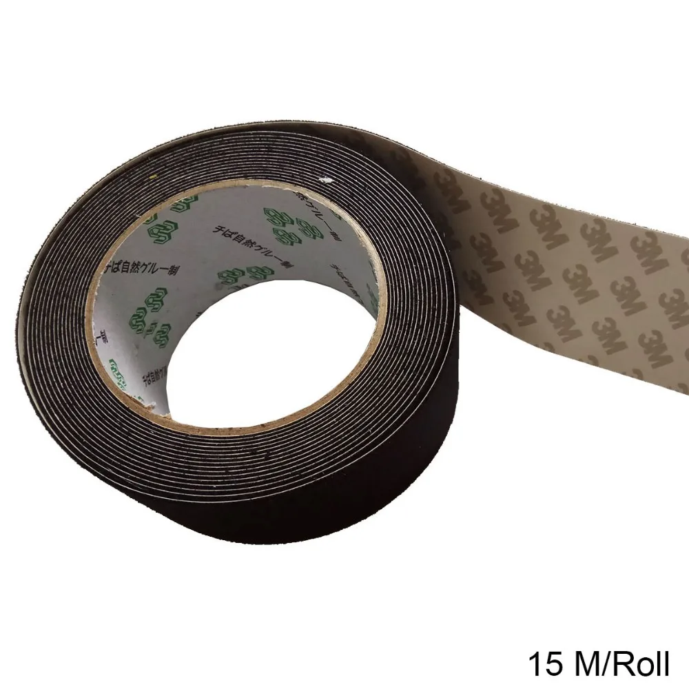 

15M/Roll Vinyl Foil Film Felt Tape For Squeegee With Self Adhesive Glue Car Wrap Black Suede Edge Cloth Window Tint Tool A08-15M
