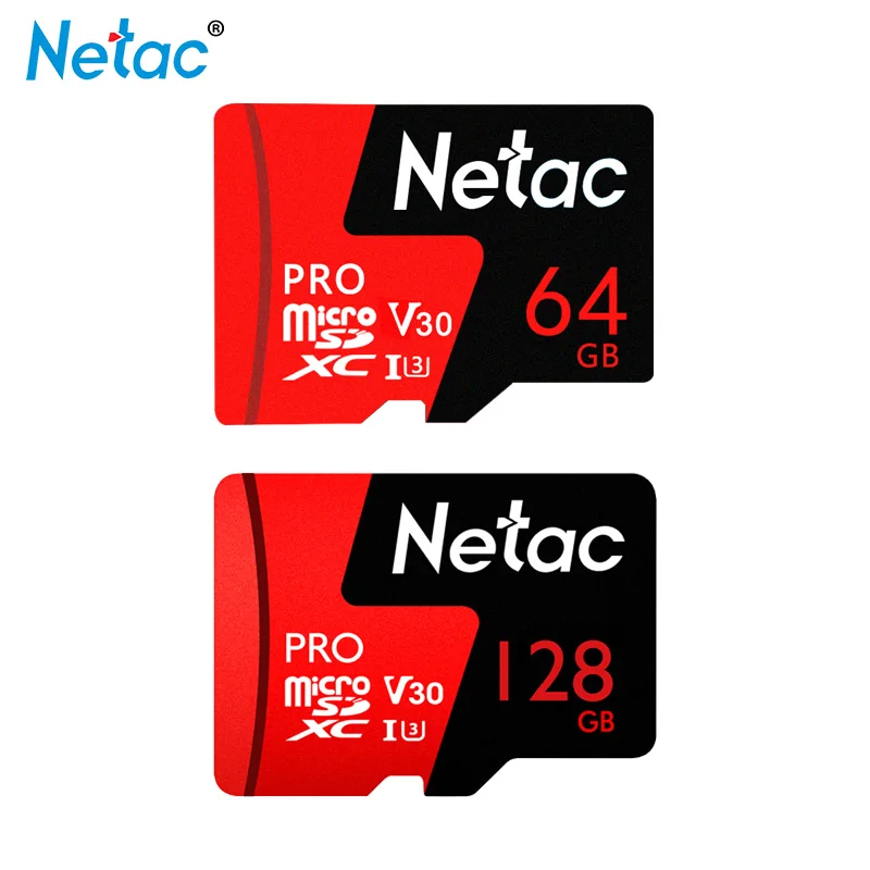 Netac 64 GB Pro Micro SDXC TF карты памяти хранения данных V30 UHS-I U3 высокое Скорость до 98 МБ/с. 128 GB Micro SD карта TF карты