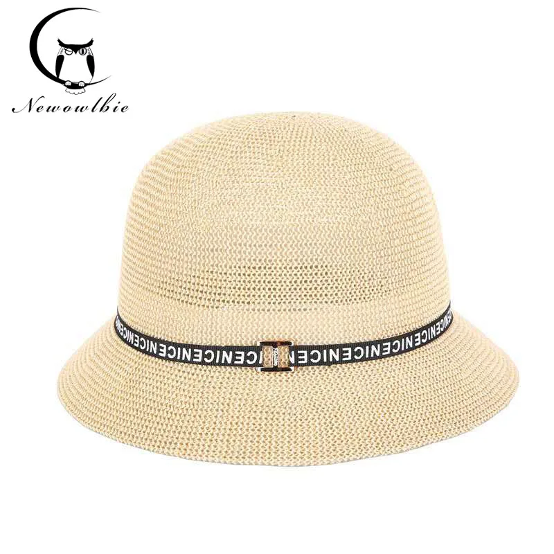 

Fashion lady sun hat sunscreen hand-made ladies straw hat grass gauze cap breathable and comfortable sand Beach hat