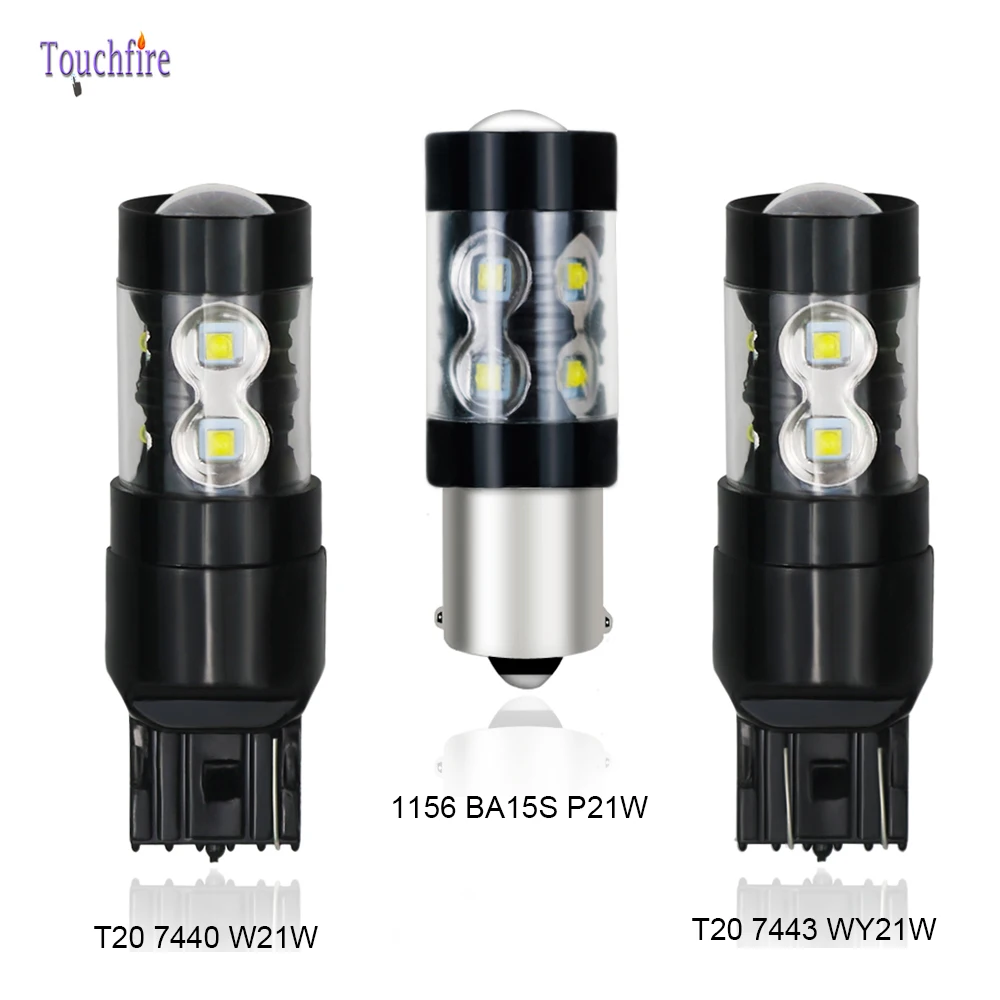 2 шт. Автомобильные светодиодные лампы 1156 P21W BA15S 1157 T20 W21W 7440 7443 WY21W|Сигнальная лампа|