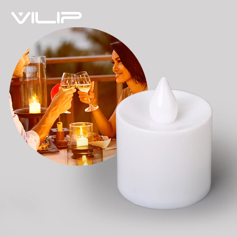 24 PCS Flameless Smokeless Unscented LED Tea Light Candle Realistic