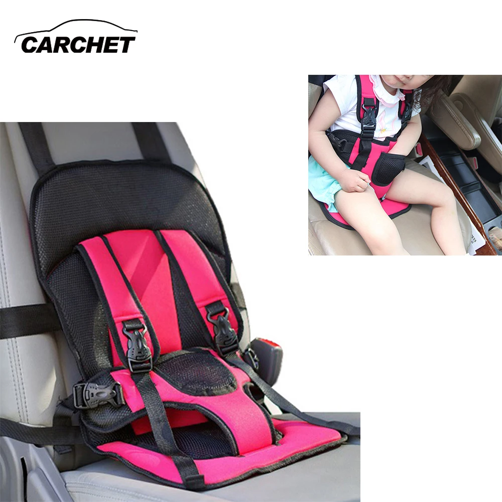 

CARCHET Kids Baby Seat Support Car Safety Cover Strap Adjuster Pad Harness Children Seat Belt Clip Red Baby Protector Seat Cover