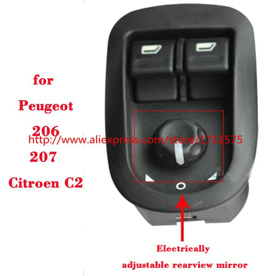 Электрический переключатель окна для Peugeot 206 207 управления окном Citroen C2 Бесплатная