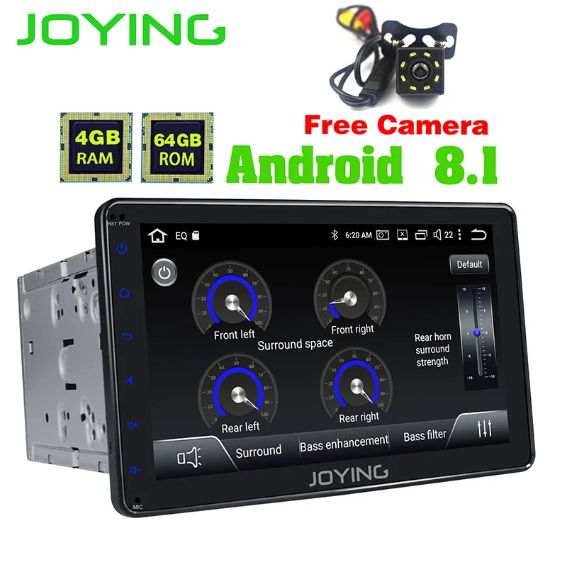 

JOYING 2 DIN Car Multimedia player Android 8.1 GPS Navigation TDA7851 with free Rear View Camera universal head unit 8 inch DPS