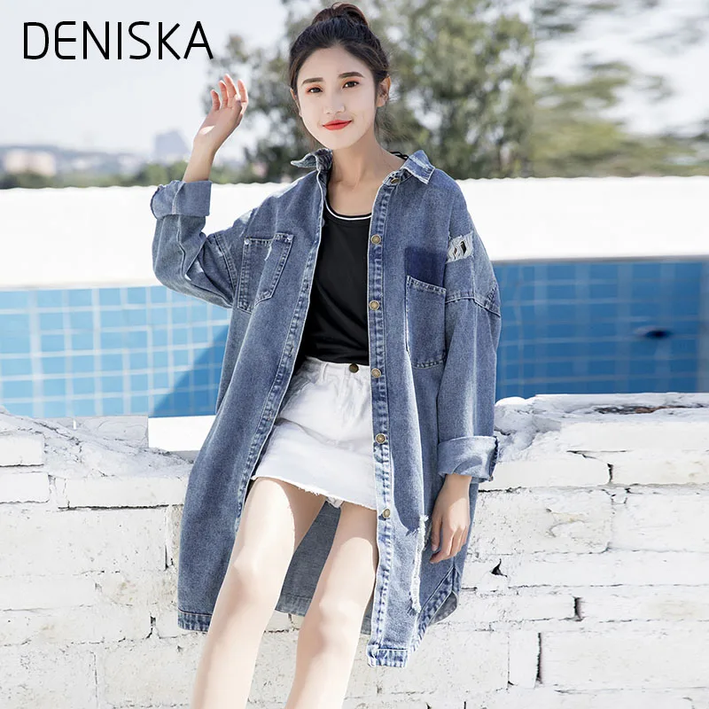 vent Deniska Et Pu Coupe 2018 Vestes Designs Denim Effiloché Base Ciel Unique Co Femmes Patch Veste Long Poitrine D'été De Bleu rFr6qwTH