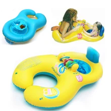 Надувной круг для купания ребенка поплавок мать и ребенок плавательный круг Двойные Плавающие колеса надувной круг летние игрушки