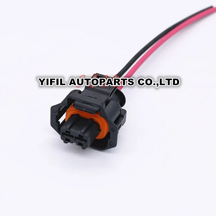

10pcs/lot 2 Pin/Way Female Diesel Common Rail Injector Plug Socket Electric Connector With Wire Pigtail For BOSCH