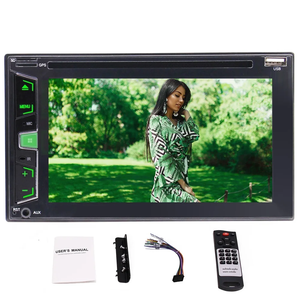 EinCar In Dash двойной Din 6 2 дюйма Автомобильный dvd-плеер поддерживает USB/SD MP3 MP4 видео