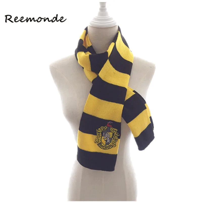 REEMONDE Hermine Schal Gryffindor Slytherin Hufflepuff Ravenclaw Schals Hermine Halstuch Für Frauen Männer Jungen und Mädchen