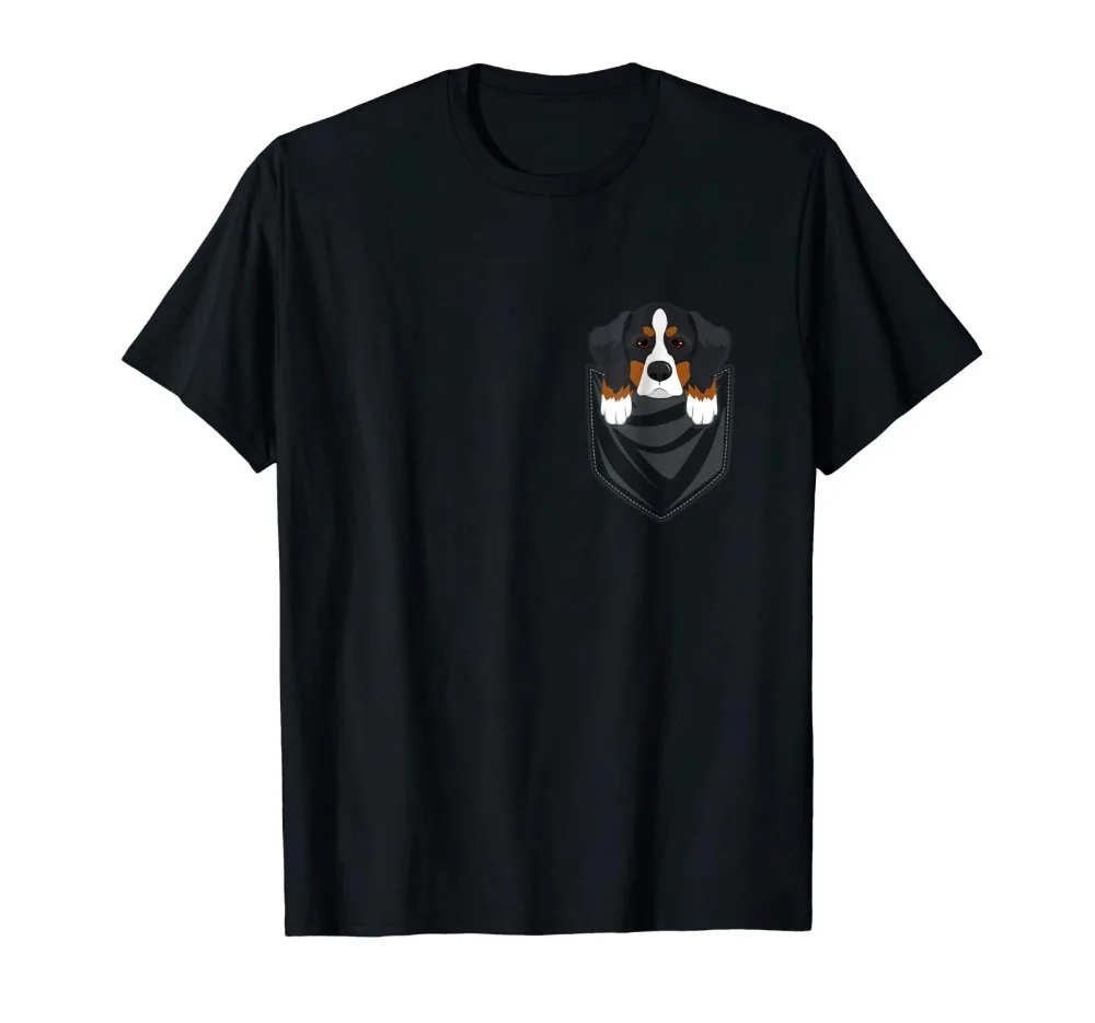 Футболка Bernese Mountain Dog с карманом и графическим рисунком подарок для собаки 2019