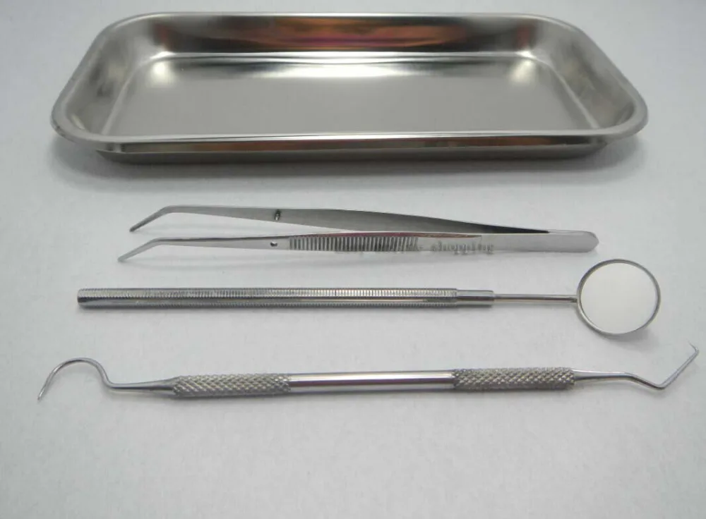 Juego de instrumentos dentales recogida inspección espejo explorador