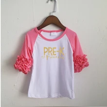 pink pre-k pattern girls tees three quarter baseball shirt dress normal size tshirt