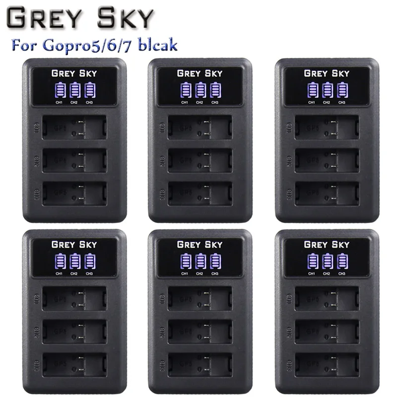 

LED USB 3-Port Charger Type C Port or Dual Charger For GoPro 5 Hero5 hero 6 7 hero6 4K hero7 Camera accessories