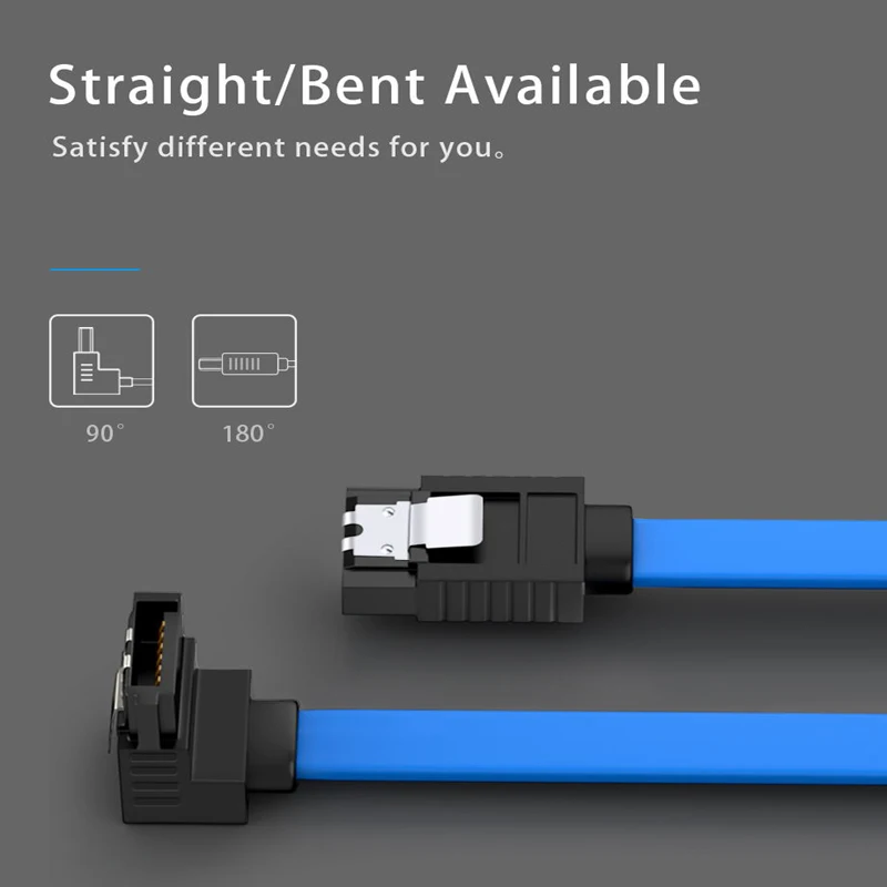 SATA Cable 3.0 to Hard Disk SSD adapter HDD cable Straight 90 Degree Sata 3.0 Cable for Asus MSI Gigabyte Motherboard Cable Sata