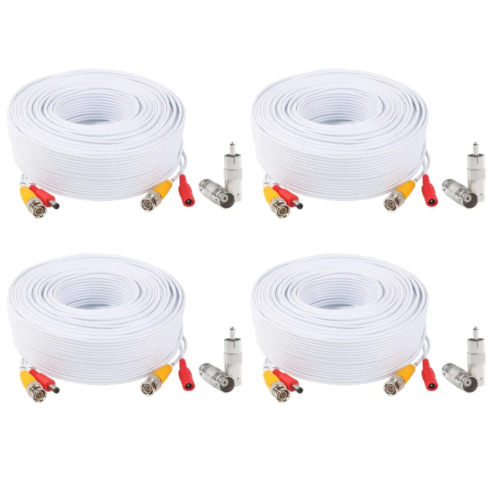 Tonton 4PCS 100FT 30M BNC Video Cable High quality Security CCTV Camera DC Coaxial Cable Surveillance DVR System Accessories Tonton 4PCS 100FT 30M BNC Video Cable High quality Security CCTV Camera DC Coaxial Cable Surveillance DVR System Accessories