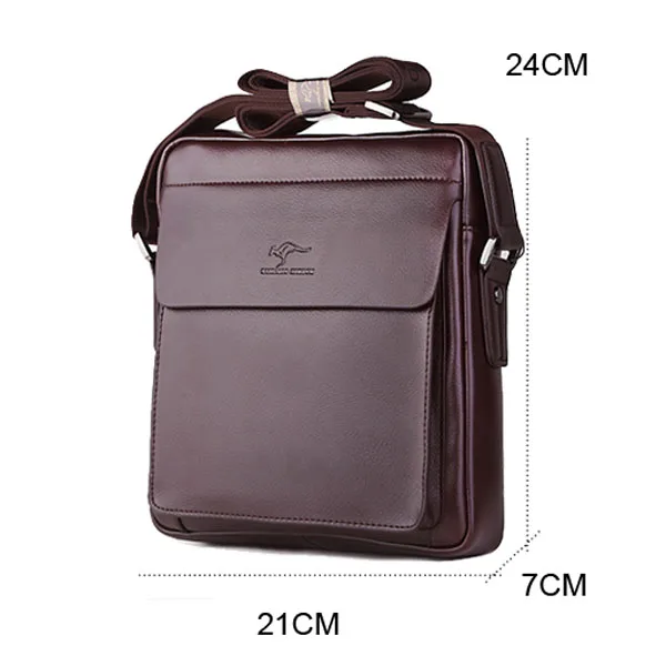 KANGAROO KINGDOM модная роскошная мужская сумка из спилка, деловая мужская сумка через плечо, брендовые сумки-мессенджеры - Цвет: small size