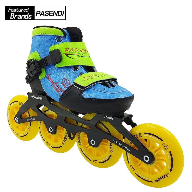 2019 جديد سرعة التزلج الأحذية الطفل 3x110 أو 4x100 إطار الاطفال أسطوانة قابلة للتعديل على الجليد النساء الرجال مضمنة تزلج المهنية Patine
