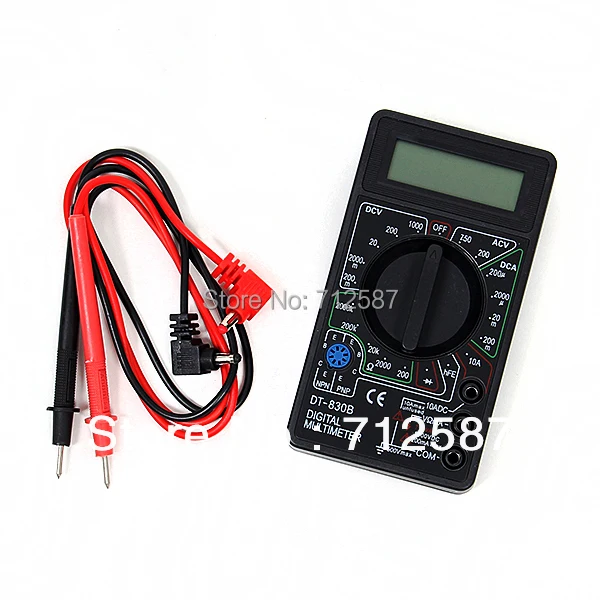 Ac/dc amperemeter voltmeter ohm elektrische tester meter professionele digitale multimeter dt830b gratis bezorging 8036