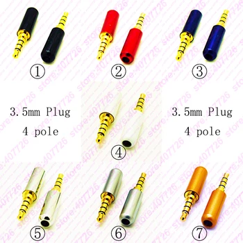 

10Pcs Gold Plated 1/8" 3.5mm Male Jack DIY Audio Jack Plug soldering Socket 4p/3p Plug Repair Headphone Cable Solder Copper
