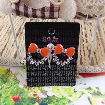 

wholesale Shipping 4.5x5 customize logo earring card & Bracelet card customize Golden logo cards for jewelry and garment