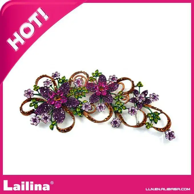

high quality shiny colorful flower rhinestone brooch