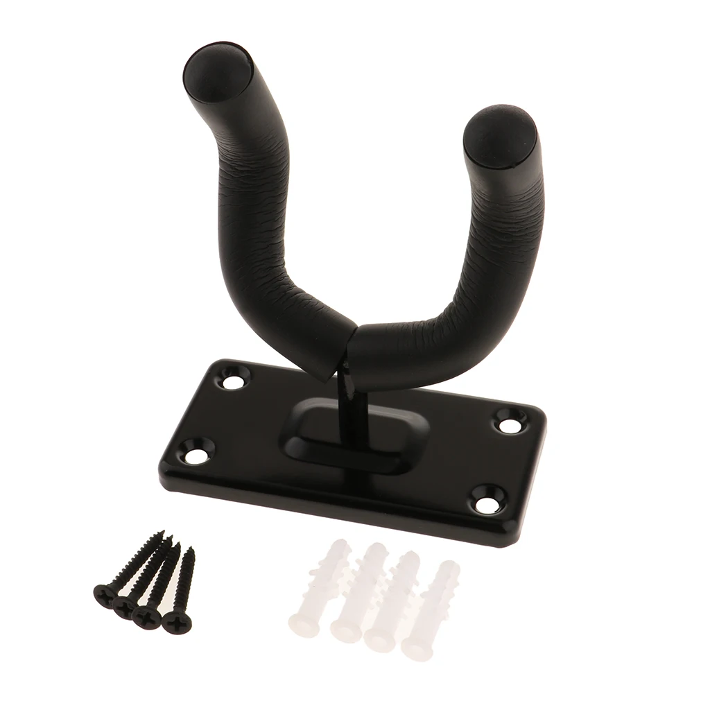 Guitar Hanger Hook Stand Holder, Guitar Keeper Wall Mount Bracket, Guitar Display, Home Musical instrument Accessory Black