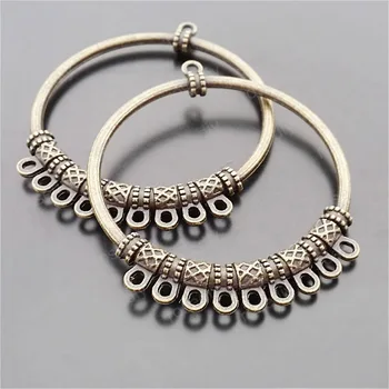 

(29514)10PCS 47*55MM Antique Bronze Zinc Alloy Big Loop Earring Connector Diy Jewelry Findings Jewelry Accessories wholesale