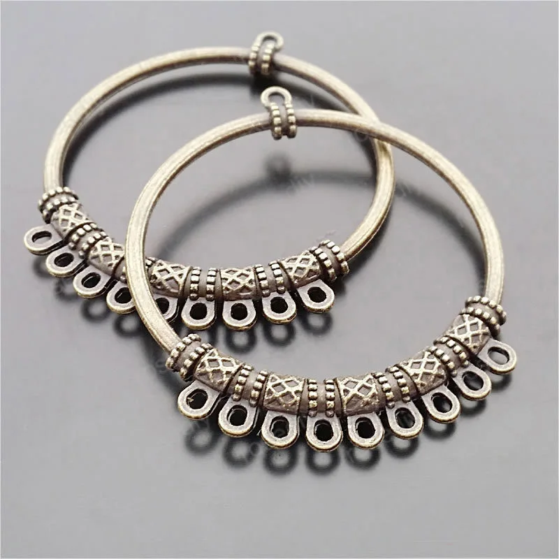 

(29514)10PCS 47*55MM Antique Bronze Zinc Alloy Big Loop Earring Connector Diy Jewelry Findings Jewelry Accessories wholesale