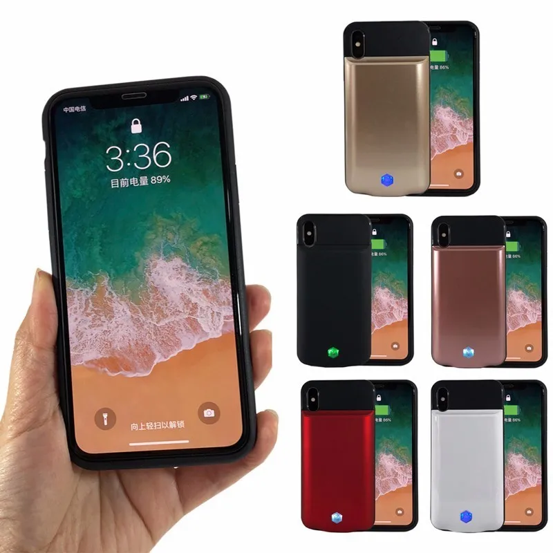 5000 мАч Мощность телефона чехол для iPhone X Портативный Зарядное устройство зарядки