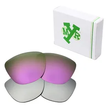 2 пары Mryok Анти-Царапины поляризованные Сменные линзы для солнцезащитных очков Окли Frogskins Серебро Титан и плазменный фиолетовый