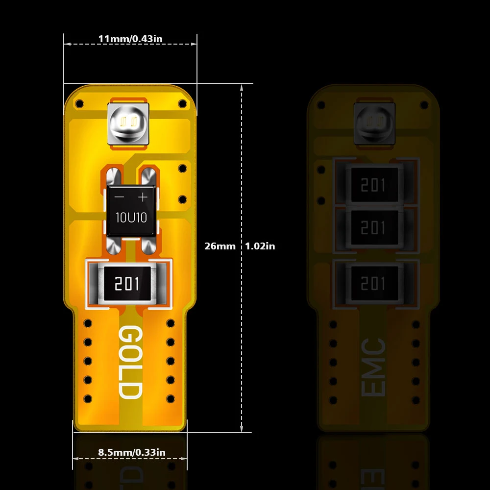 CANBUS W5W светодиодный Автомобильный декоративный светильник 3030SMD декодирующий