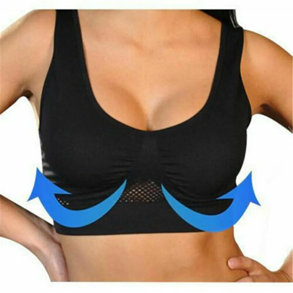 

Air Permeable Cooling Summer Sport Wireless Bra Gym Fitness Athletic Running Sport Tops Underwear Workout Vest Tank New